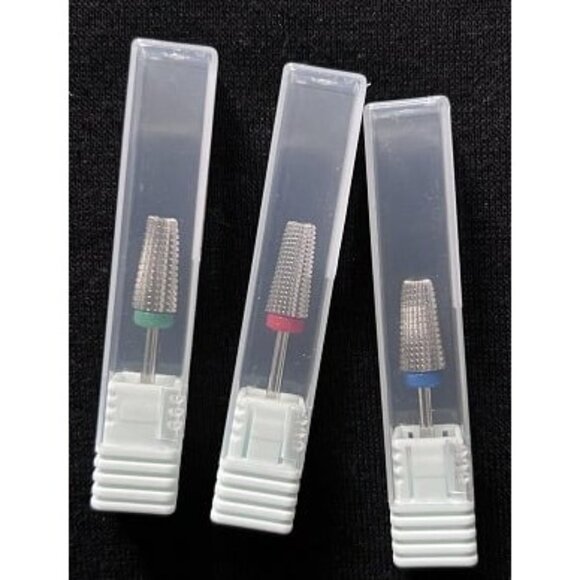 New 3 Pieces Nail Carbide 5 in 1 Bit, Nail Drill Bits Set-2 Way Rotate - Picture 1 of 1